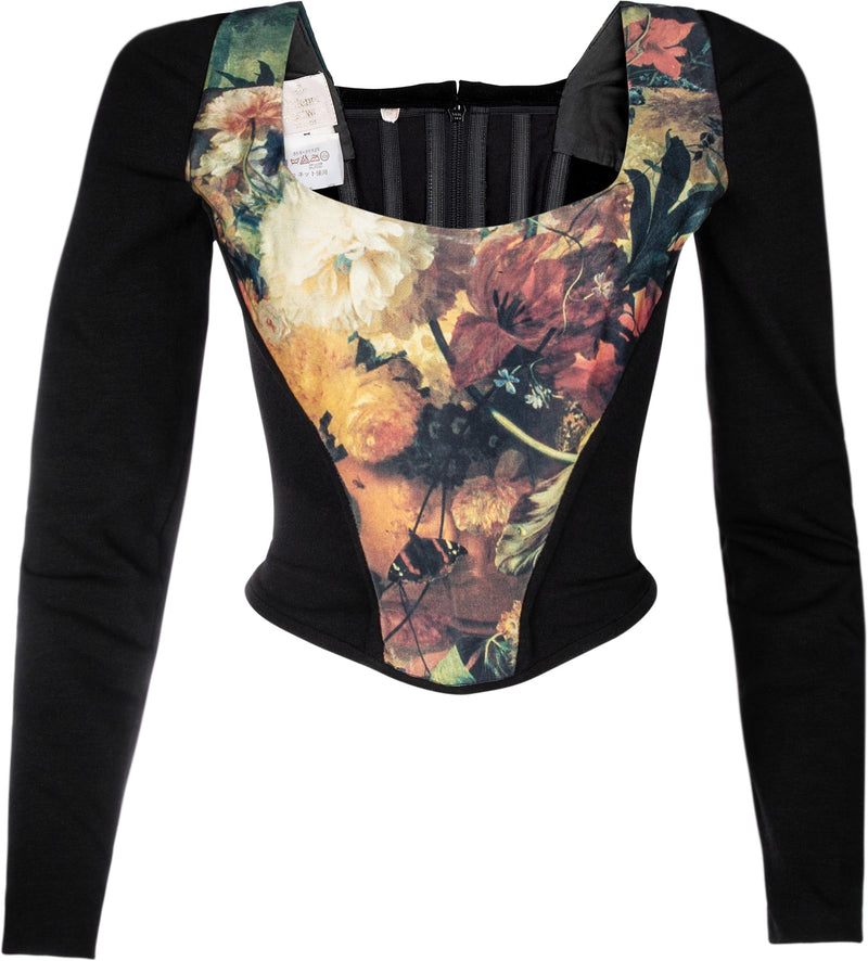 Vivienne Westwood Museum Renaissance Floral Vive La Cocotte Long Sleeve Corset