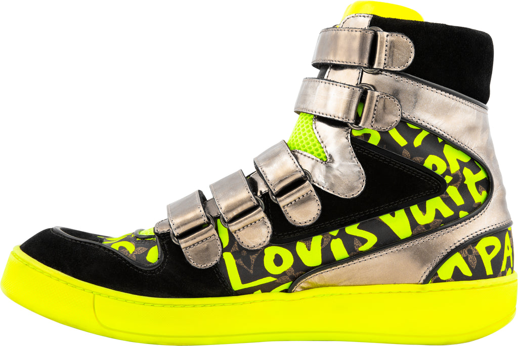 Louis Vuitton Neon Graffiti Stephen Sprouse High Top Sneakers Size