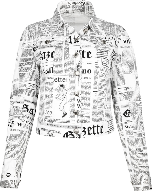 John Galliano Gazette Newspaper Jacket