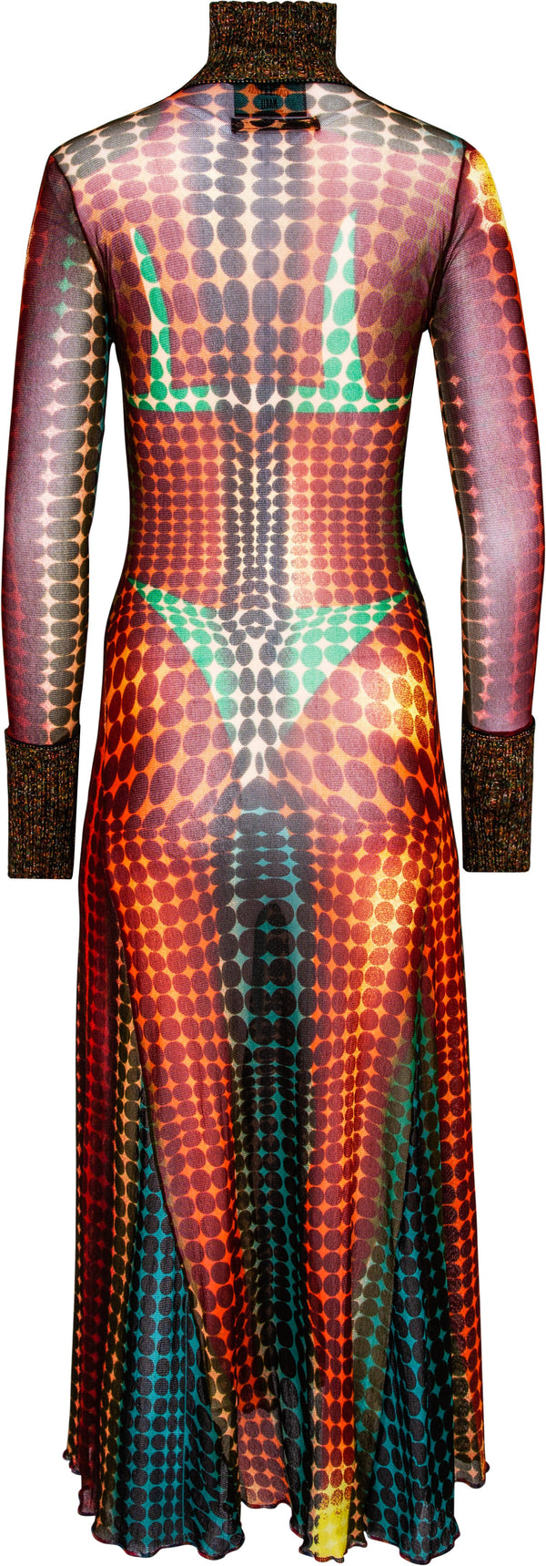 Jean Paul Gaultier Fall 1995 Runway Cyber Dots Mesh Dress