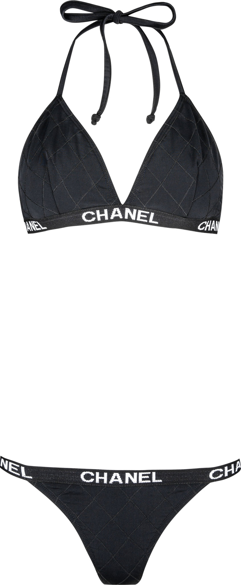 Chanel 20P Bikini, White/Navy/Black, 40 - Laulay Luxury