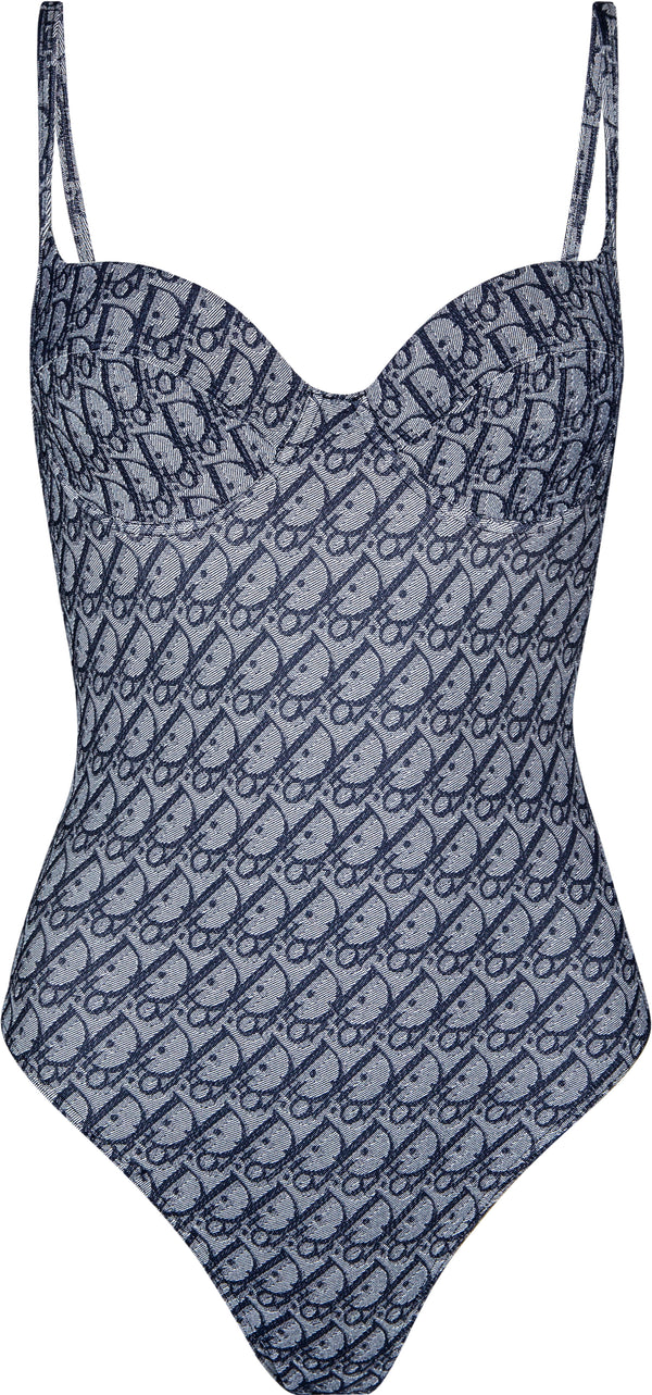 Christian Dior Navy Diorissimo Bustier One-Piece