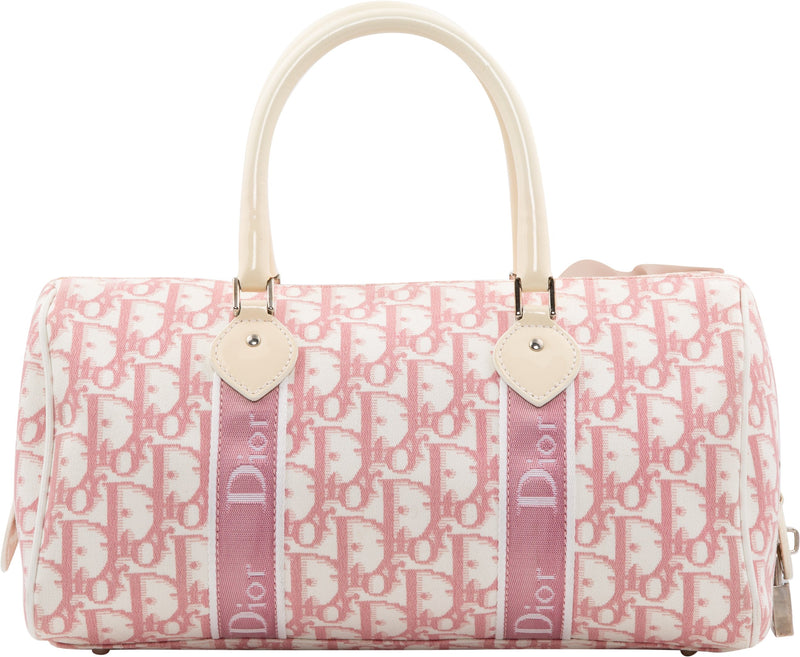 Dior, Bags, Christian Dior Pink Trotter Boston Bag