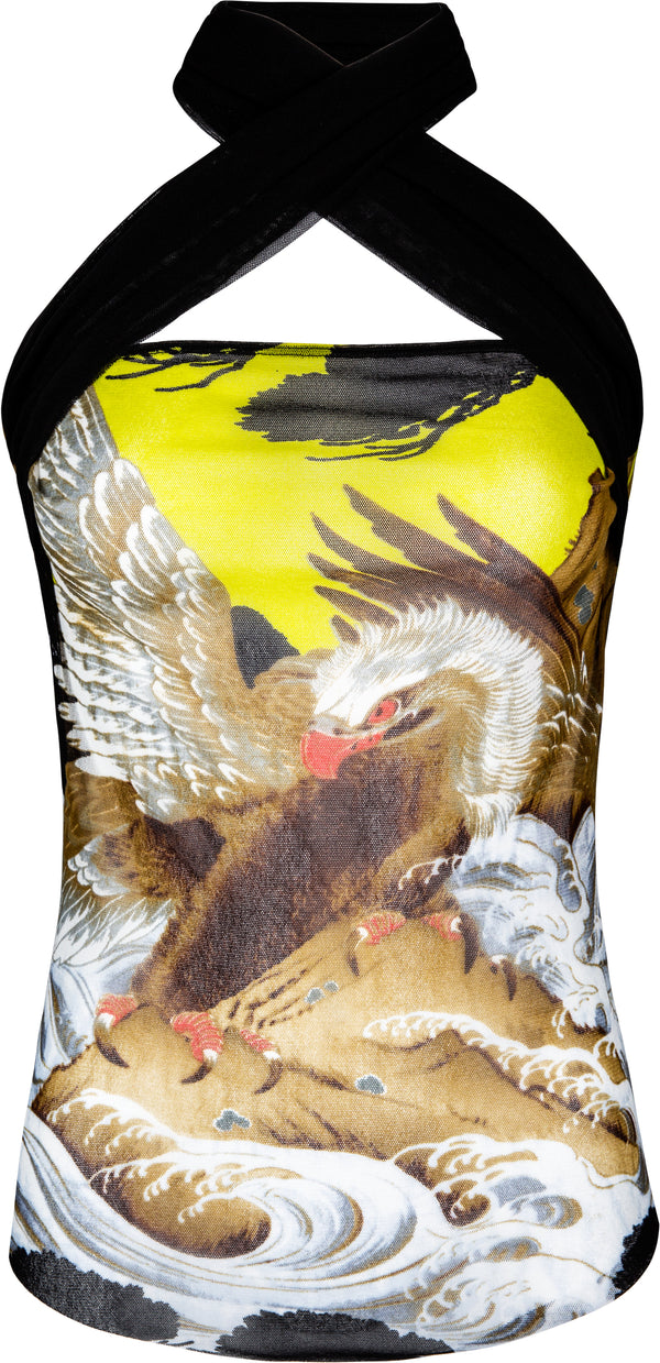 Jean Paul Gaultier Eagle Wrap Halter Top