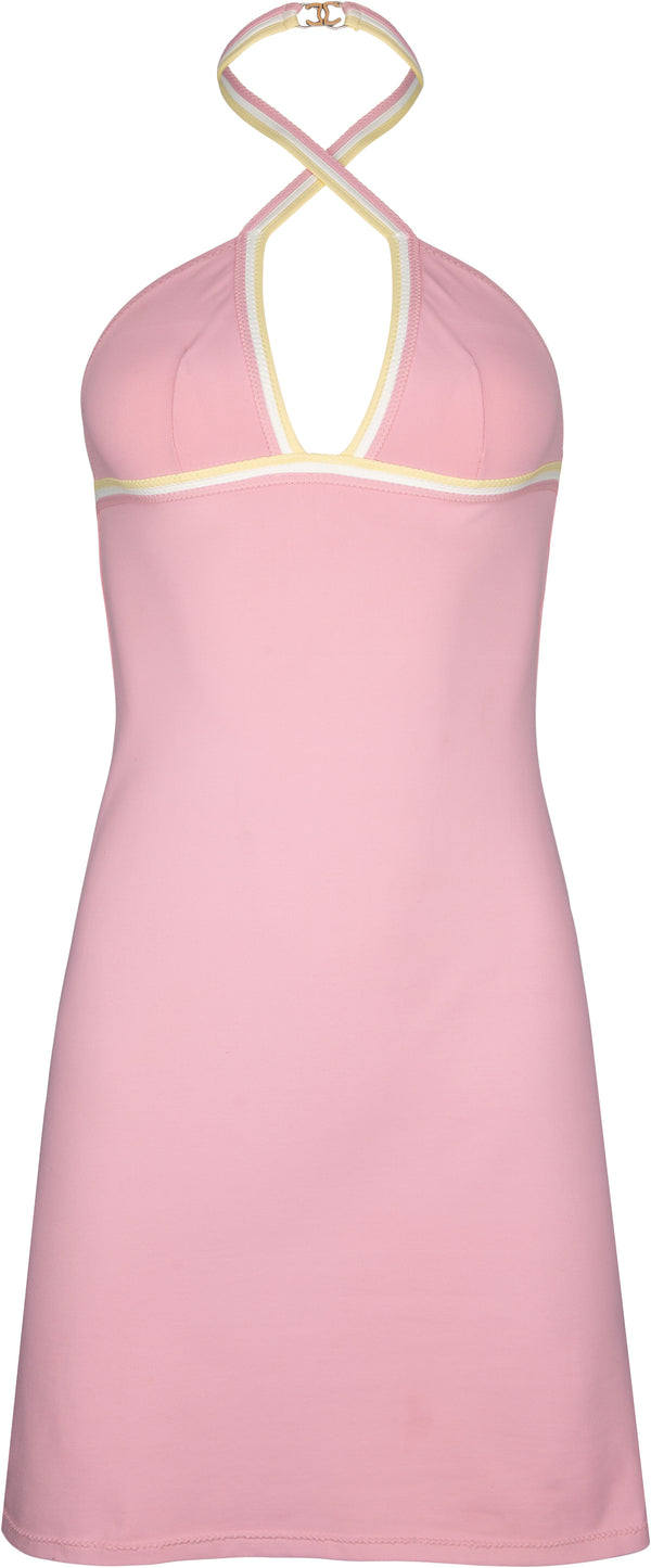 Chanel Cruise 2004 Logo Halter Mini Dress