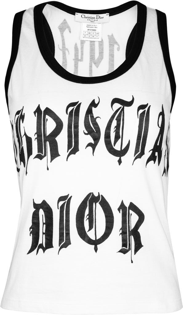 Christian Dior Spring 2002 Runway Gothic Racerback Tank Top | EL