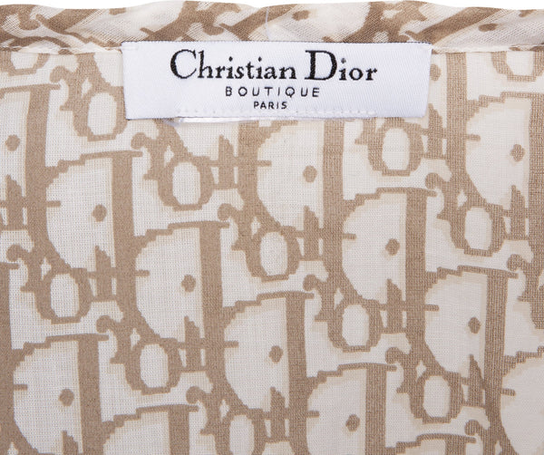 Christian Dior Beige Diorissimo Mini Tunic Dress | EL CYCER