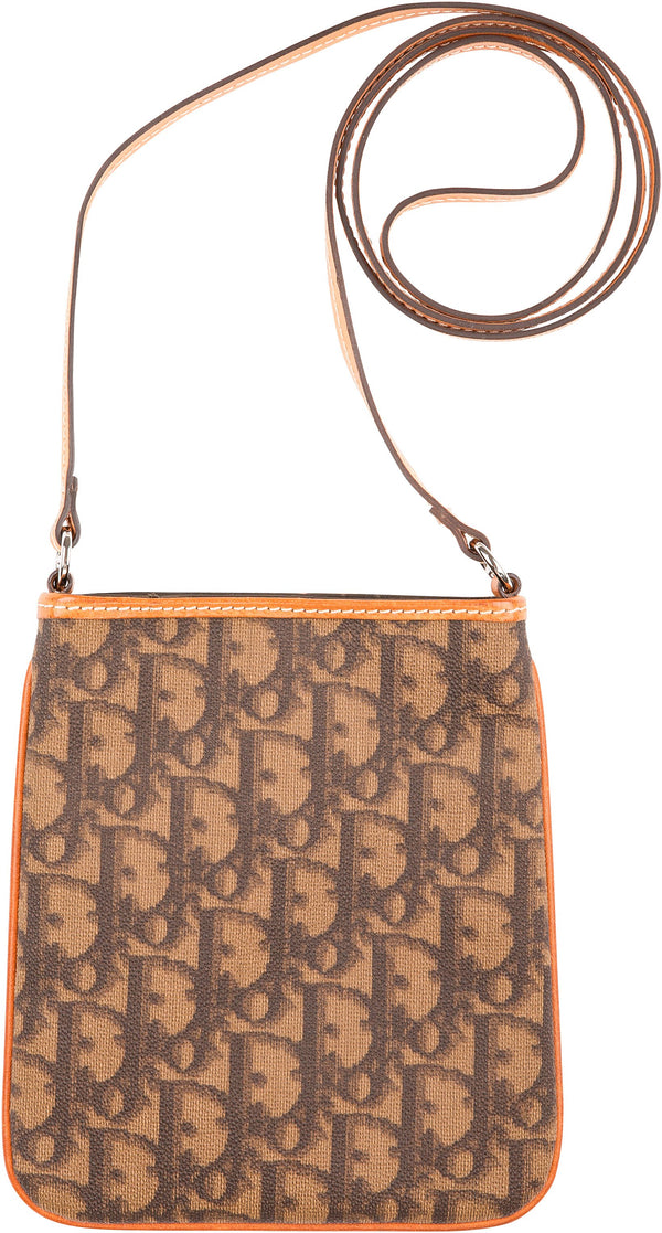 Christian Dior Brown Diorissimo Mini Romantique Crossbody Bag