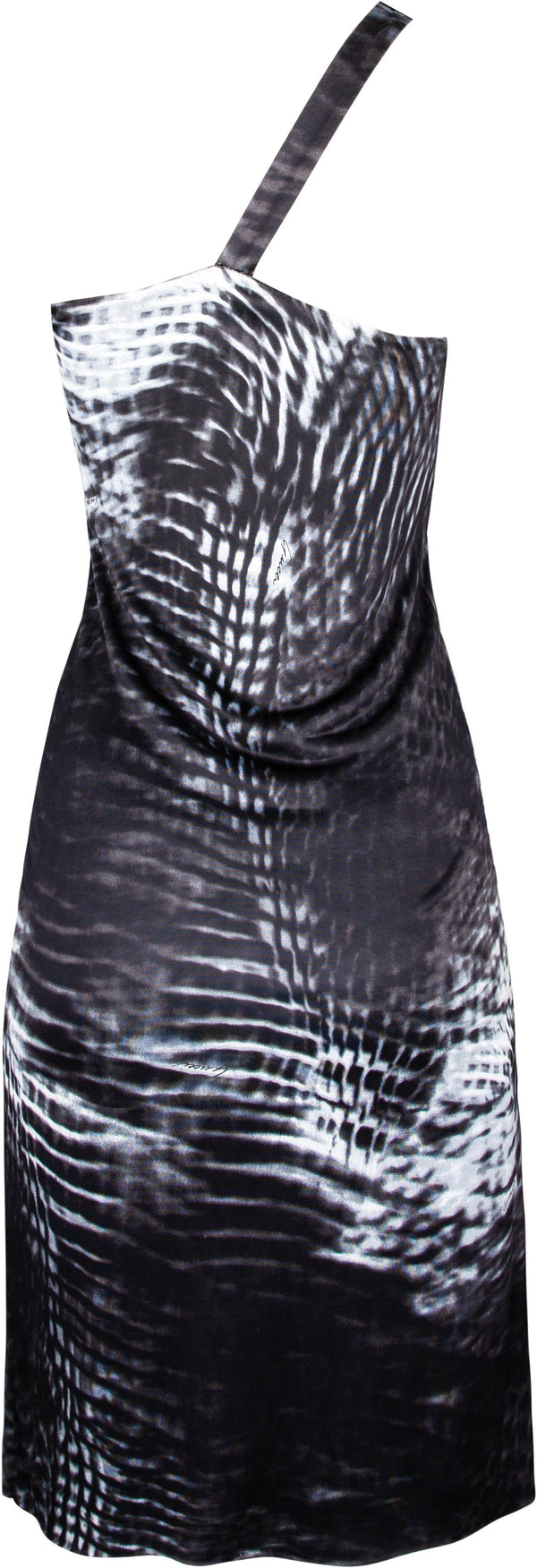 Gucci Spring 2000 Runway Snake Print One-Shoulder Dress