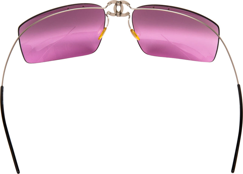 Chanel Logo Mirrored Pink Sunglasses